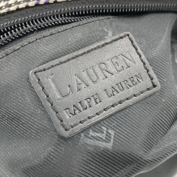 Lauren Ralph Lauren Monogram Houndstooth Canvas Mini Bag - Picture 7 of 7